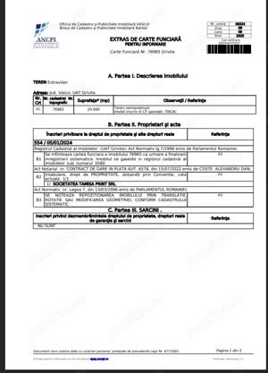 Teren Extravilan 20 000 mp