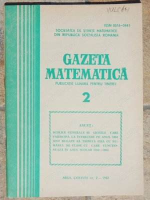 Reviste Gazeta Matematica 1983 nr 1, 2, 4, 5, 6, 8 la bucata - imagine 3