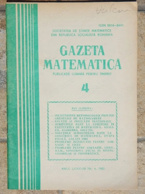 Reviste Gazeta Matematica 1983 nr 1, 2, 4, 5, 6, 8 la bucata - imagine 4