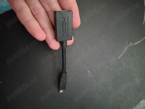 Cablu Micro Hdmi To Hdmi Asus, Adaptor HDMI Scurt - imagine 3