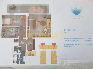 Apartament 3 camere de lux | Laguna Residence | 110 mp - imagine 13 Apartament 3 camere de lux | Laguna Residence | 110 mp - imagine 13