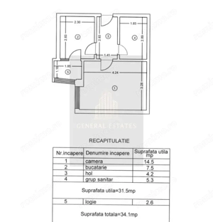 Vânzare apartament cu o cameră - 35 m.p în Păcurari - Iasi - imagine 9