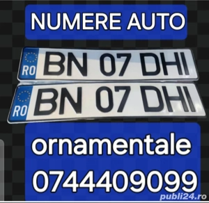 numere auto ornamentale facem la comanda 