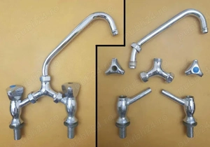 Baterie de Lavoar - Modulara - Nichelata - Vintage - Nefolosita