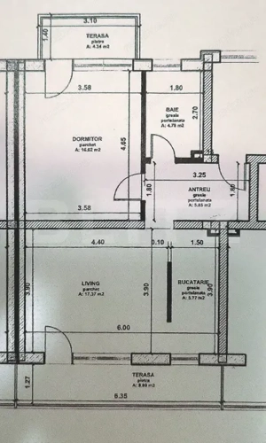 Apartament 2 camere, 52 mp, 2 balcoane, pod 45 mp, parcare, zona Porii - imagine 15