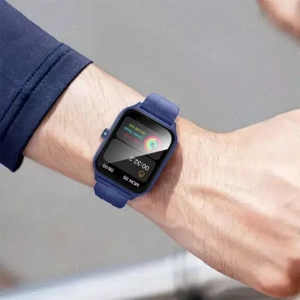 Smartwatch Sport Hoco Y27, Bluetooth 5.0, Apel, Display 1.95 , 230mAh, Albastru - imagine 3