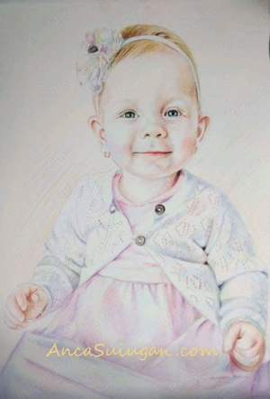 Portrete personalizate în creioane colorate