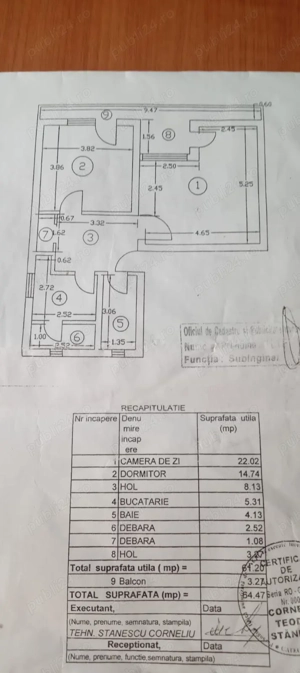 2 camere decomandat, 64 mp, ultracentral, Bloc Clinica EMA, terasă exclusivă de 40 mp