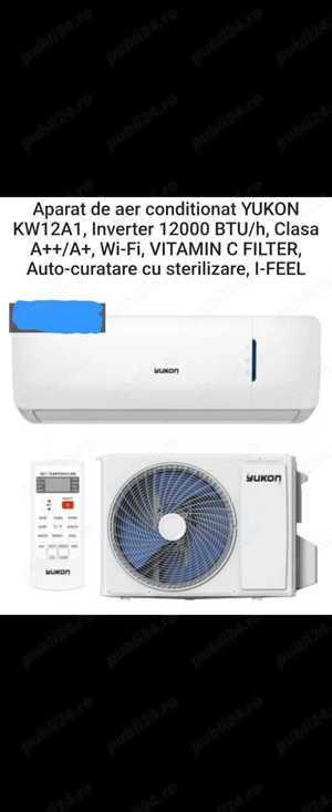Aer condiționat Yukon,12000 BTU,Inverter,Wi-Fi,garantie 36 de luni - imagine 5