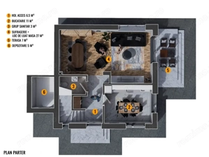  Vila individuala, P+1+Pod, 234 mp construti, 227 mp teren, CHIAJNA - imagine 19