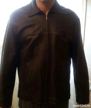 Geaca eleganta de piele barbati marimea XL (46-48), 