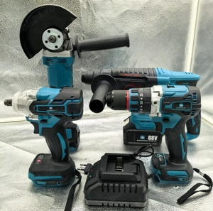 Set scule electrice 88V cu acumulator 4 piese 799 lei