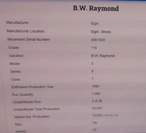 Ceas de buzunar Elgin B.W.Raymond pentru caile ferate RR Grade - imagine 4
