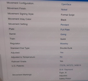 Ceas de buzunar Elgin B.W.Raymond pentru caile ferate RR Grade - imagine 5