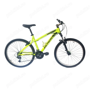 Bicicletă Btwin galbenă verzuie 26 
