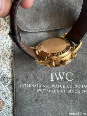 IWC portugieser aur 18 k chronograph pret de aur  - imagine 3