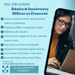 Admin & Insolvency Officer cu Franceză