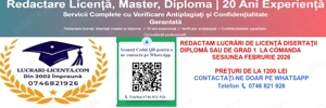 Redactam Lucrări de Licenţă Disertaţii Diplomă sau de Grad 1 - La Comanda