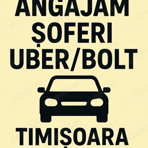 Angajăm Șoferi Uber Bolt   Tura de Noapte