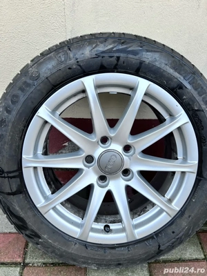 Roti Audi sau gama vag, 5x100, 205/60 R16 cu anvelope iarna  - imagine 4