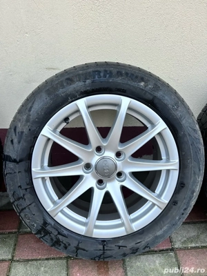 Roti Audi sau gama vag, 5x100, 205/60 R16 cu anvelope iarna  - imagine 2