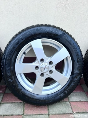 Roti aluminiu in stare foarte buna, anvelope Semperit 195/65/15 - imagine 2