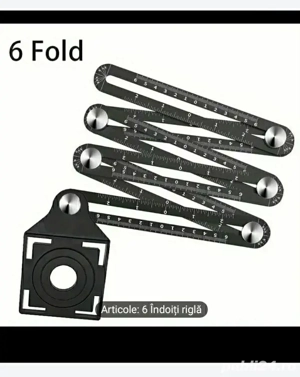 rigla franta pliabila 6secmmente cu gauri delimitare, utilizare pt.masuratori 