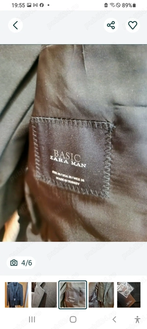 Costum bărbați Zara,nou,cu etichetă  - imagine 3