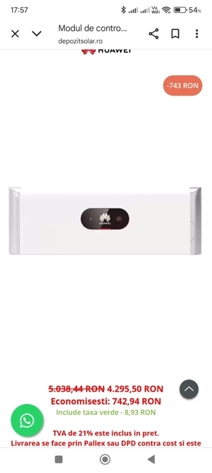 Modul comanda fotovoltaice Huawei LUNA2000-5KW-CO power module