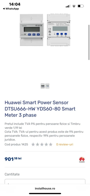 Huawei Smart Power Sensor DTSU666-HW YDS60-80 Smart Meter 3 phase