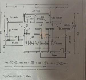 Apartament 3 camere la etajul 2, decomandat! Zona Petrom Manastur! - imagine 11