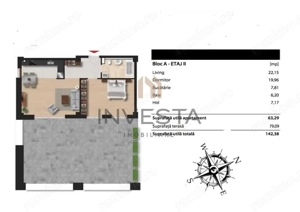 Apartament 2 camere la etajul 2 cu 80 mp de terasa in SOPOR! - imagine 13