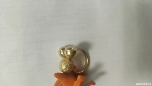 Inel reglabil din aur de 14K cu bile