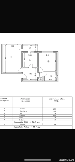 schimb ap 2 camere Str Dunavat