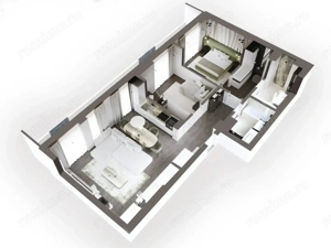 Apartament 3 camere cu 2 locuri de parcare incluse | Horizon City - Pipera - imagine 10