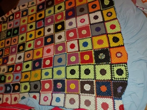 Cuvertura pat dublu crosetata