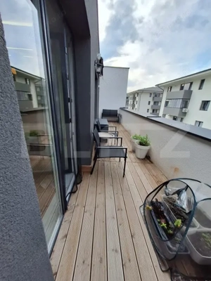 Apartament 2 camere Lux, ultrafinisat, mobilat complet, terasa 12mp, la cheie. - imagine 11