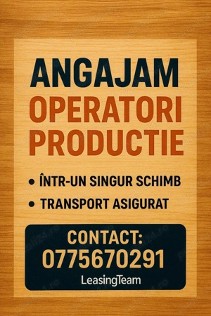 Operator productie- 1 schimb