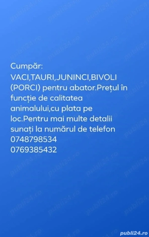 Animale pentru abator