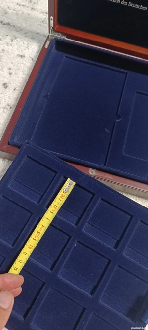 Cutie depozitare din lemn pentru monede  - imagine 3