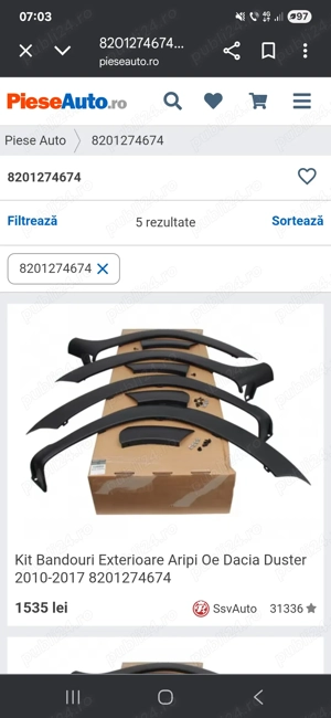 Bandouri Dacia DUSTER