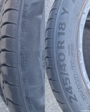 Set Patru Anvelope Cauciucuri Vară  Continental PremiumContact6  245 40 R18 93Y  Dot.2021 Profil 8mm - imagine 5