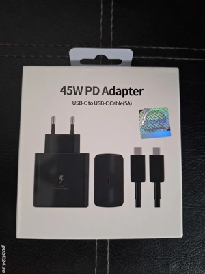 Incarcator 45W + cablu 5A, nou