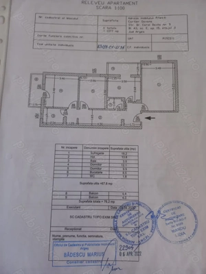 Schim apartament 3 camere, transformat în 4, cu apartament 2 camere +diferența 