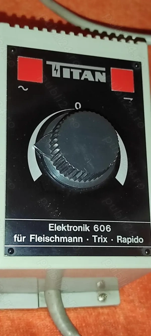  Transformator alimentator pt. trenulet electric  TITAN  ELEKTRONIK 606  FUR FLEISCHMANN - TRIX 