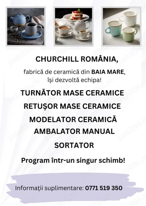 Operator mase ceramice - Un singur schimb!