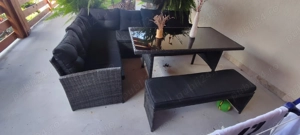 Mobilier terasă, colțar, băncuță si masa. - imagine 4