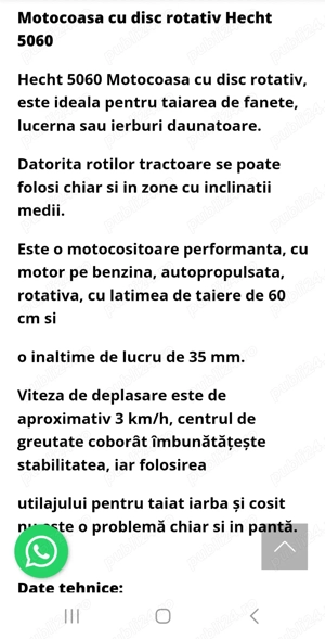 Motocoasa HECHT 5060