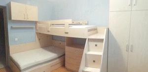 Mobila dormitor copii. paturi suspendate, dulapuri, saltele, pilote