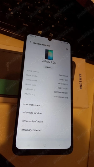 Smartphone Samsung Galaxy A06 128GB 6GB RAM Dual SIM Negru